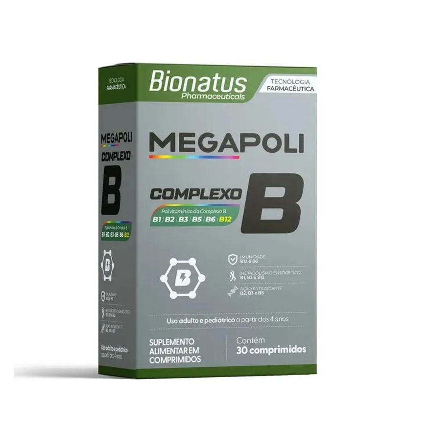 Bionatus Megapoli Suplemento Alimentar Complexo B 30Cpr