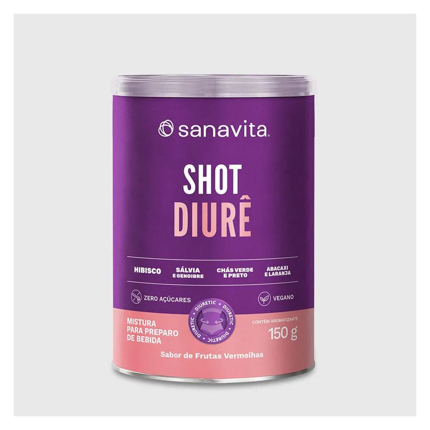 Sanavita Shot Diurê Frutas Vermelhas. 150g | 60 Doses
