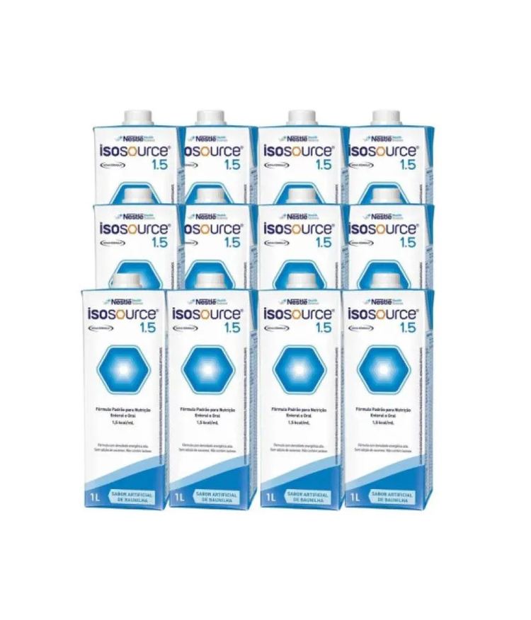 Nestlé Isosource 1.5 sem Sabor 1L - Cx com 12 Unidades