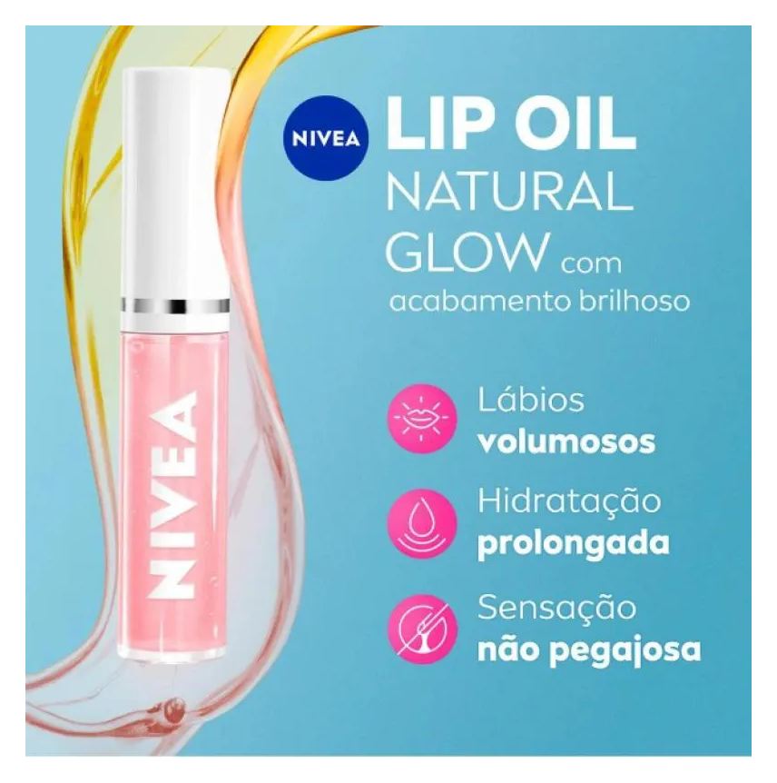 Natura Hidratante Labial Lip Oil Nivea Natural Glow 5,5ml