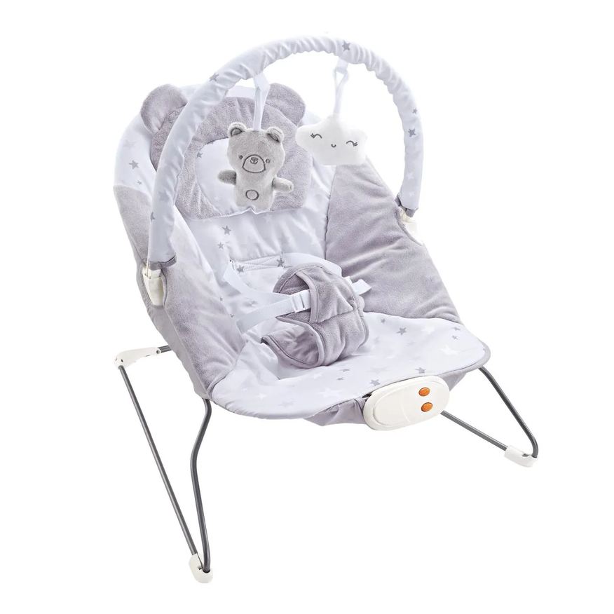 Maxi Baby Cadeira Descanso Bebê Musical Polar Skyline Cinza