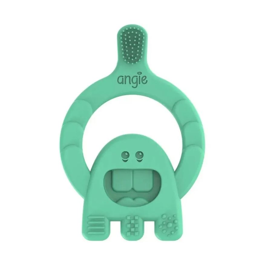 Angie Mordedor com Cerdas Dental Baby +4M Verde