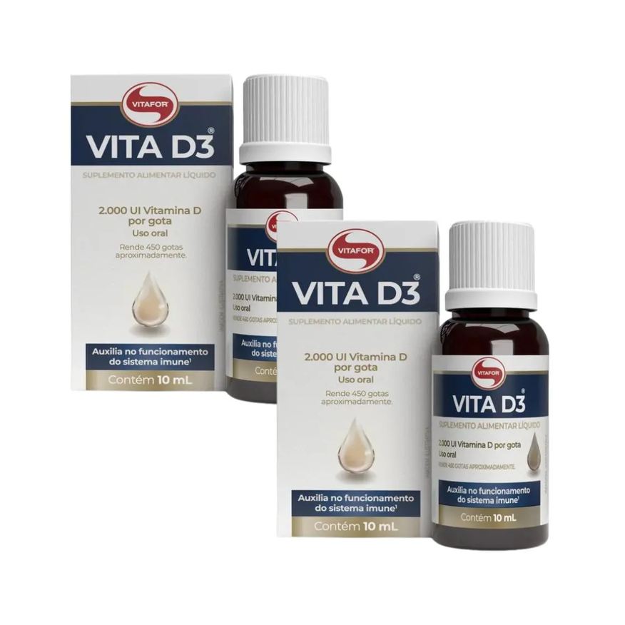 Vitafor Kit 2 Vita D3 2.000 Ui Por Gota - 10ml