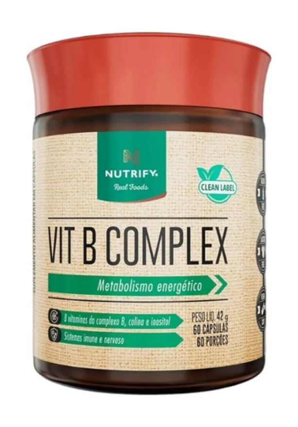 Nutrify Vitamina B Complex 60 Cápsulas com Colina e Inosital