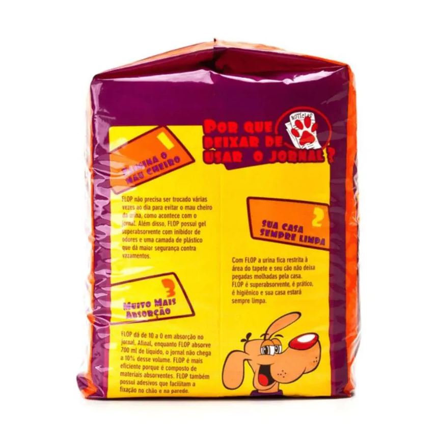 Higiênico Tapete Flop Petix para Cães 14Un 60X55Cm