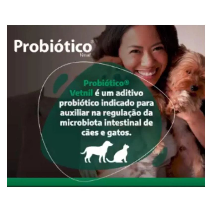 Vetnil Probiótico para Cachorros e Gatos com 14g