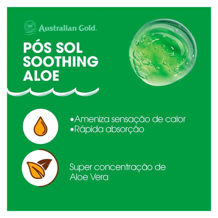Australian Gold Gel Hidratante Pós Sol Shoothing Aloe 125g