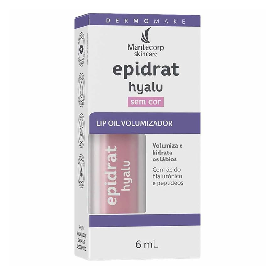 Labial Hidratante Volumizador Mantecorp Skincare Epidrat Hyalu Lip Oil Fps30 6ml Incolor