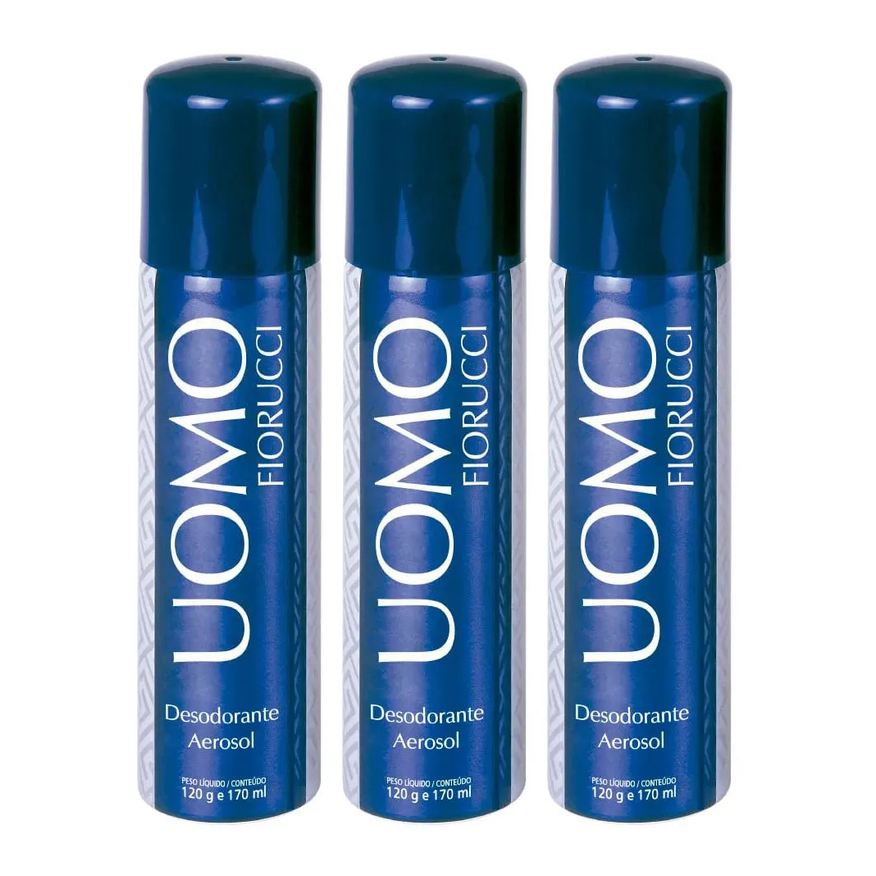 Fiorucci Uomo Kit - 3 Desodorantes Aerossóis