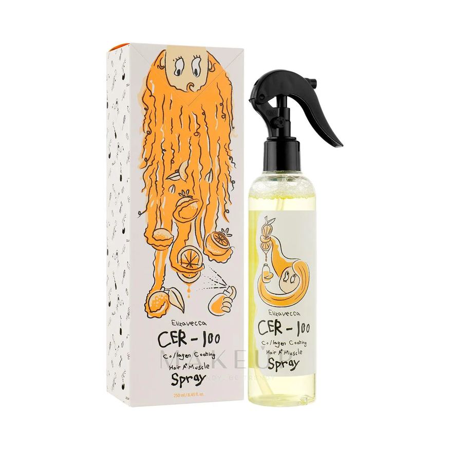 Elizavecca Leave-In Cer-100 Collagen Coating Hair A+ Muscle Cabelos Secos e Ásperos 250ml