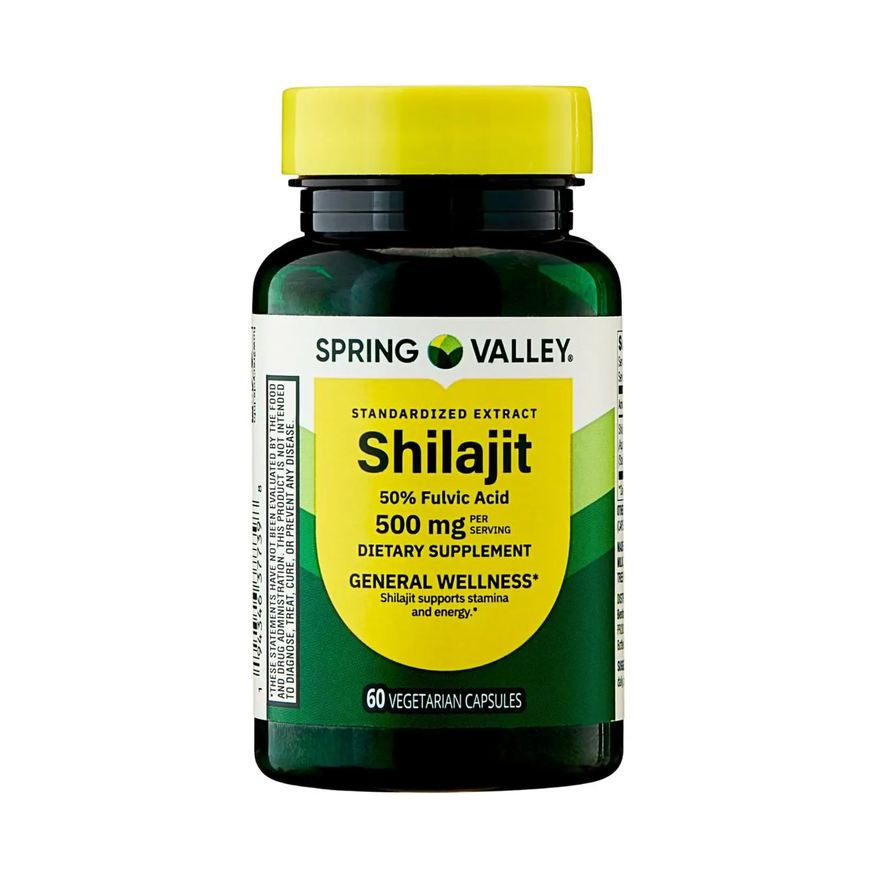 Spring Valley Shilajit 500mg, 60 Cápsulas