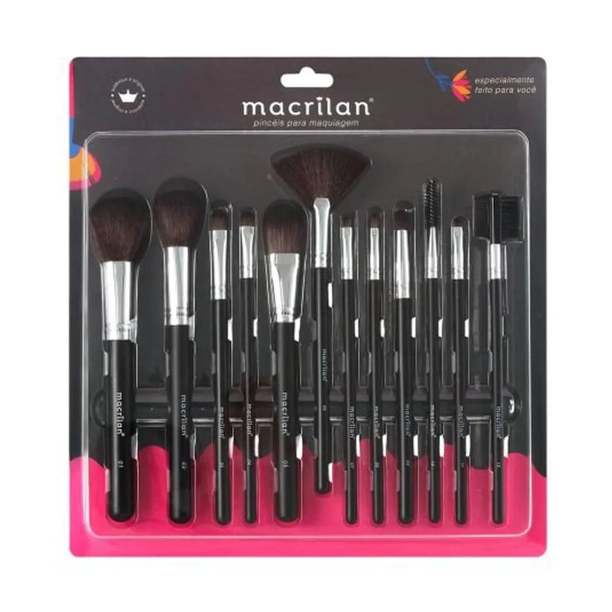 Macrilan Kp9-1A Kit – 12 Pincéis de Maquiagem
