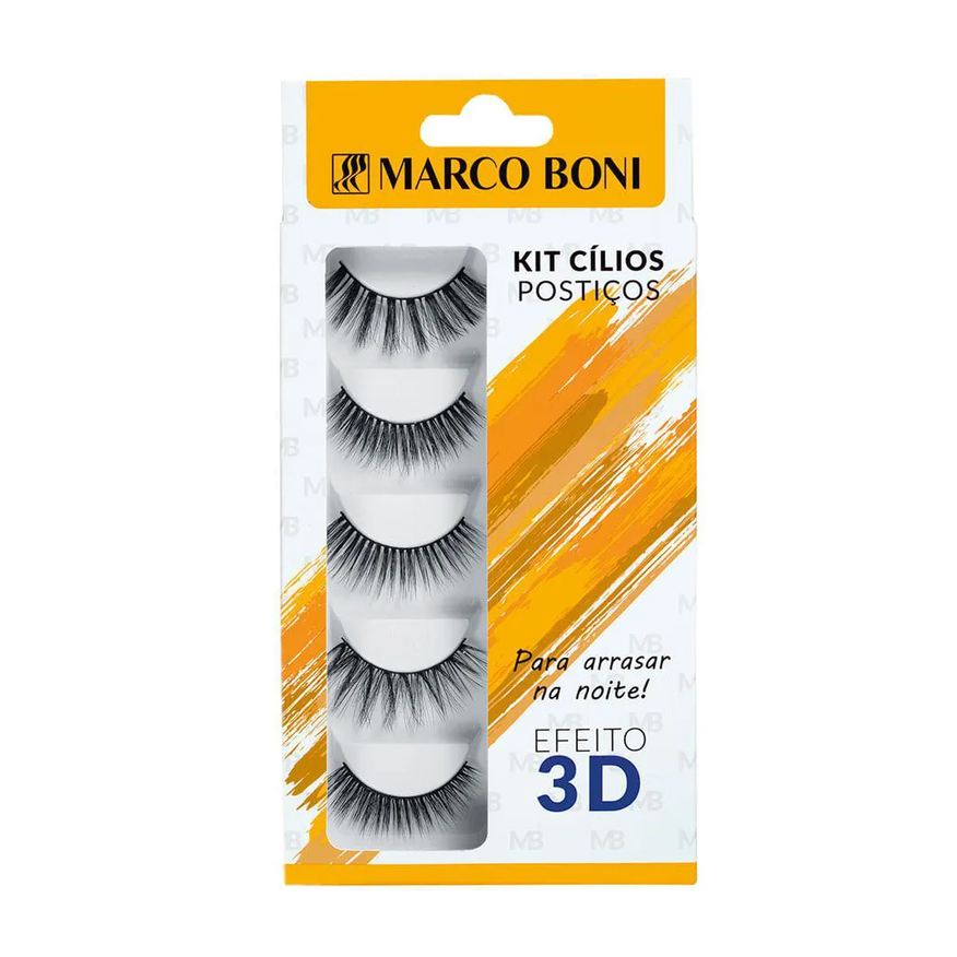 Marco Boni Cílios Postiços Noite Kit – 5 Pares de Cílios Postiços