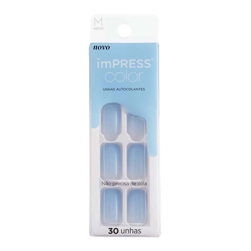 Impress Unhas Postiças Autocolantes Color - Médio NEW Wave