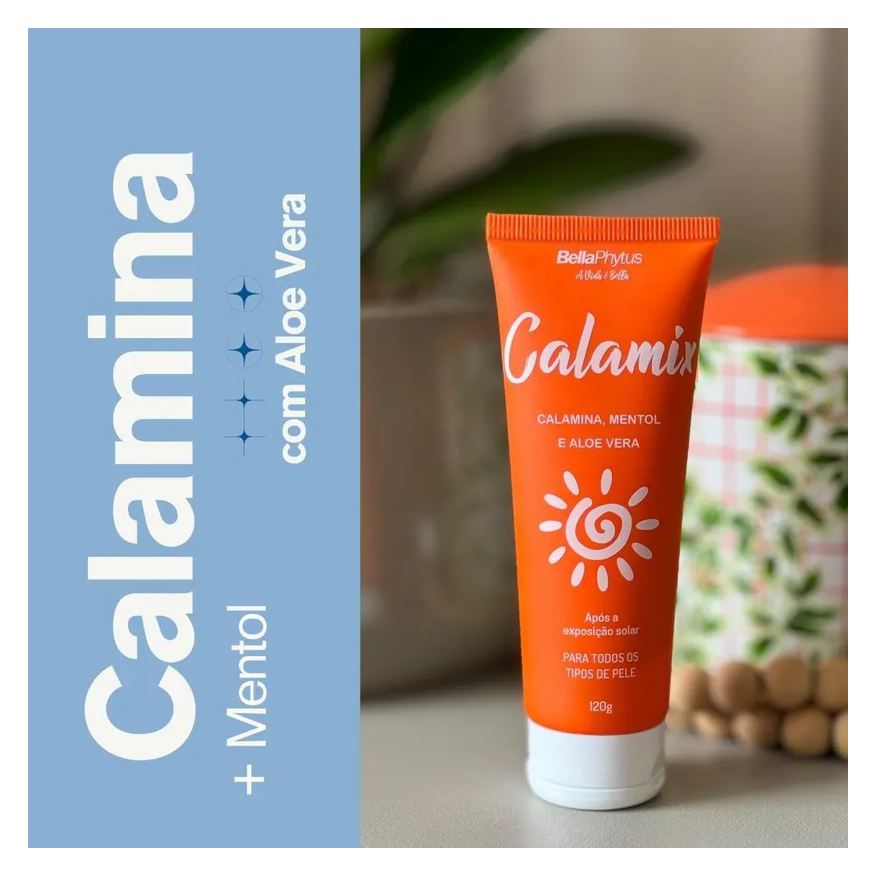 Loção Calamix Póssol - Calamina Aloe Vera 120g - Bellaphytus