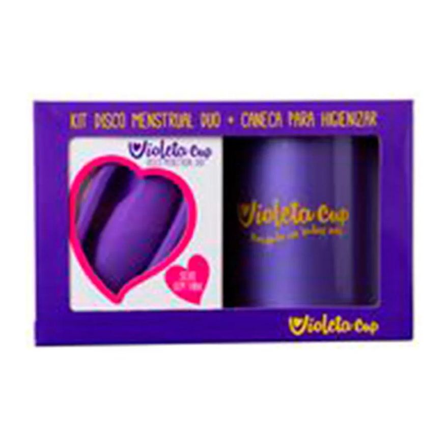 Violeta Cup Disco Menstrual Kit – Caneca + Disco Menstrual Violeta