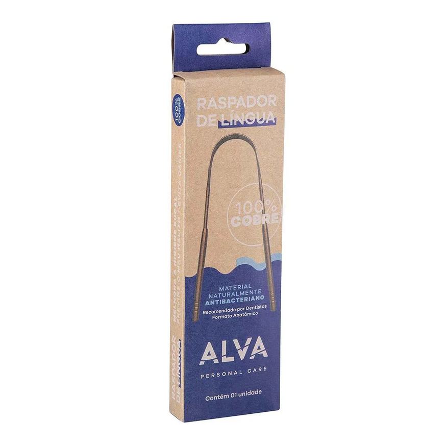 Alva Raspador de Língua de Cobre 1 Unidades