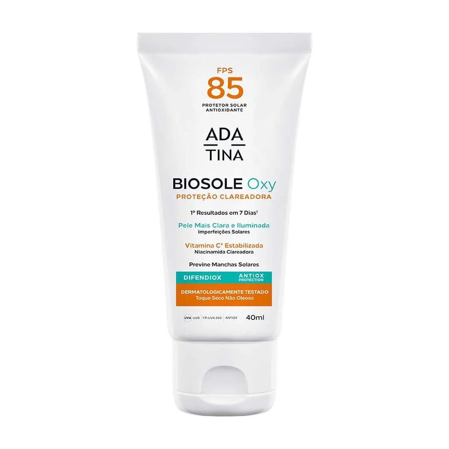 Ada Tina Protetor Solar Clareador Biosole Oxy Fps 85 40ml