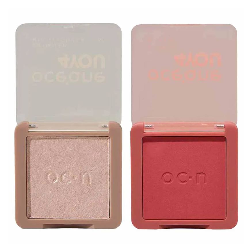 Océane 4 You Kit - Iluminador em Pó Rose + Blush Fluffy Rosa