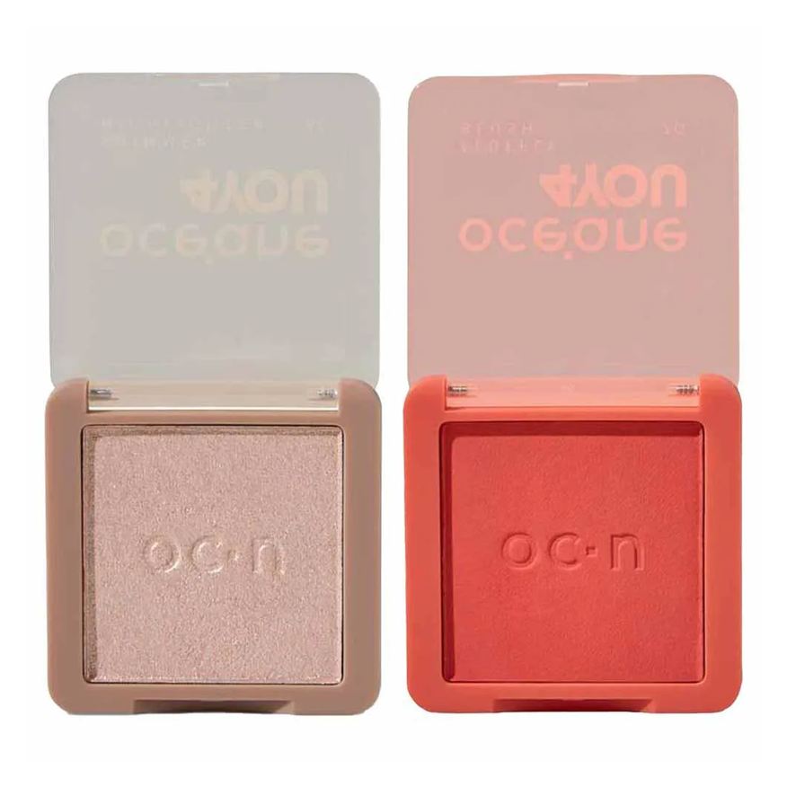 Océane 4 You Kit - Iluminador em Pó Rose + Blush Laranja