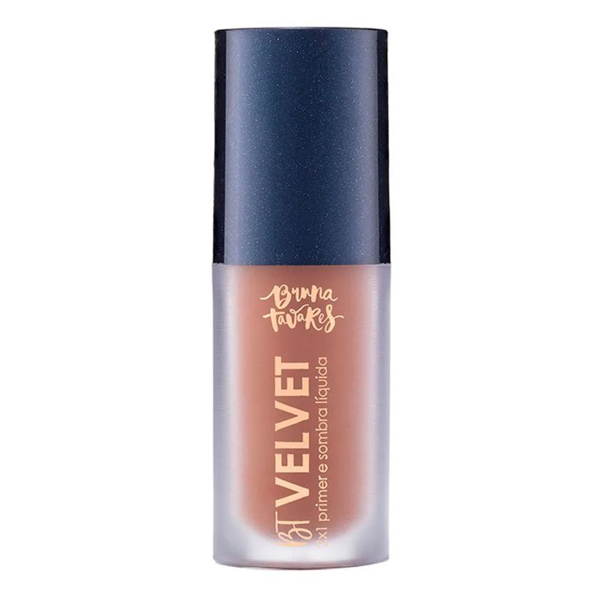 Bruna Tavares Sombra Líquida e Primer 2X1 Bt Velvet Tons Escuros Toffee