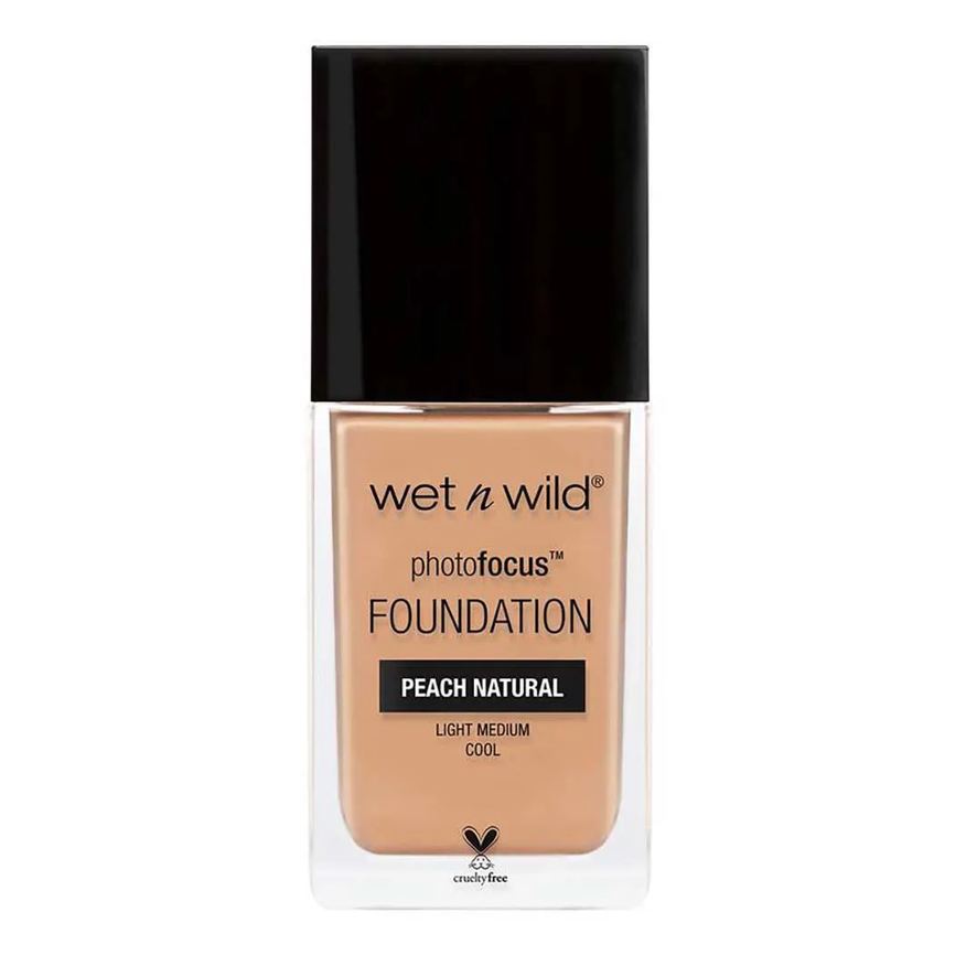 Wet N Wild Base Líquida Matte Alta Cobertura - Photo Focus Foundation Peach Natural