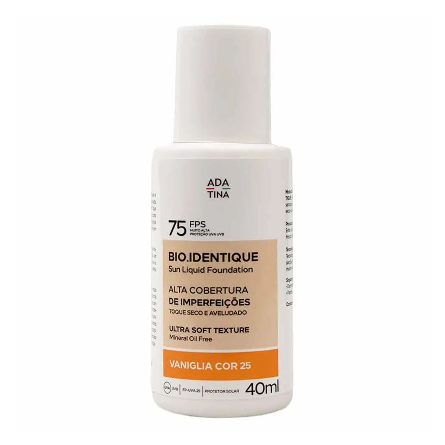 Ada Tina Protetor Solar com Cor Alta Cobertura Bio.identique Fps75 25 Vaniglia