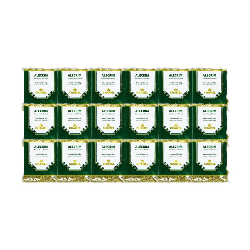 Chamel Kit 18X Chá Pacote Alecrim Folhas 30g