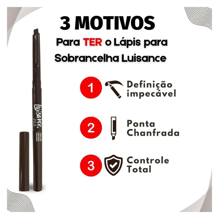 Retrátil Lápis para Sobrancelha Luisance 365 Castanho Claro Hipoalergênico L5218