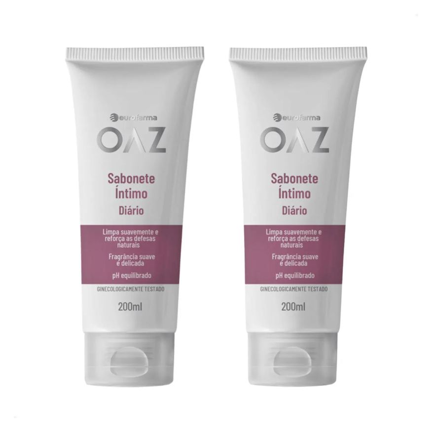 Kit com 2 - Sabonete Íntimo Diário Eurofarma Oaz com 200ml