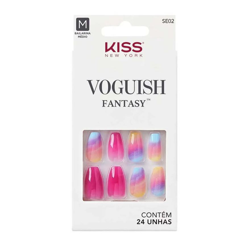 Kiss New York Unhas Postiças Kiss Ny Voguish Fantasy The Motto