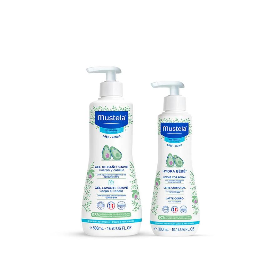 Mustela Kit Gel Lavante 500ml + Hidratante Hydra Bebê 300ml