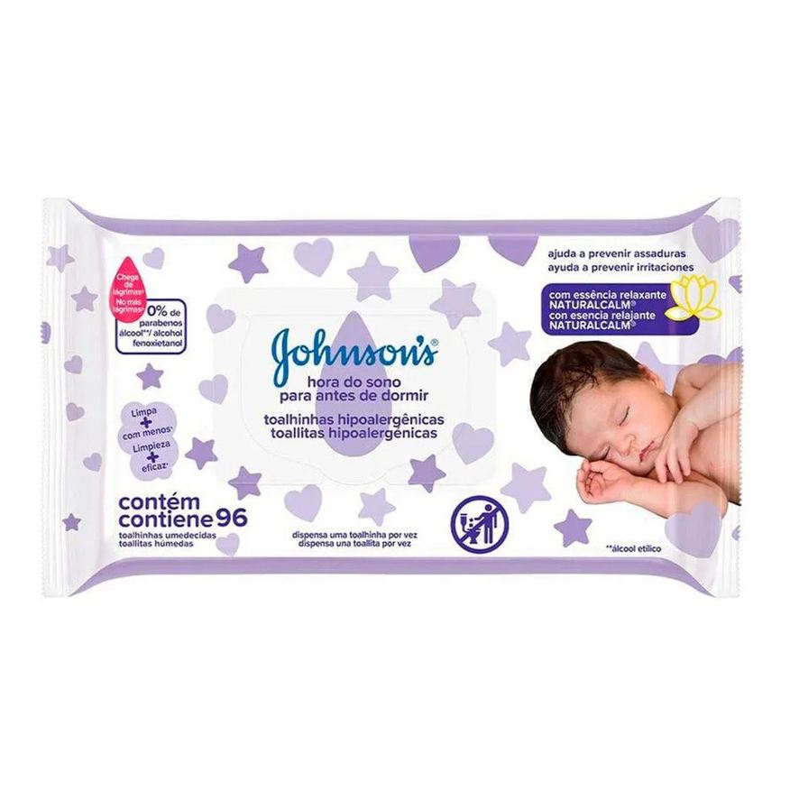 Johnson's Baby Lenços Umedecidos Hora do Sono 96 Unidades