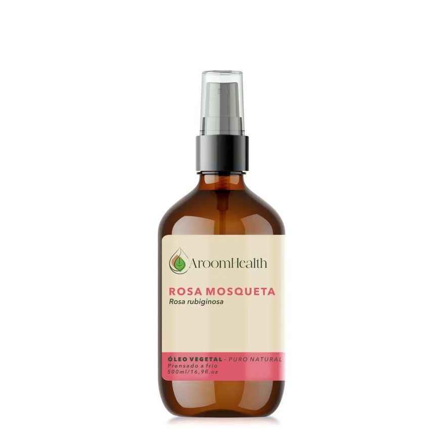 Aroom Health Óleo Vegetal Puro Natural Rosa Mosqueta Rubiginosa -500ml