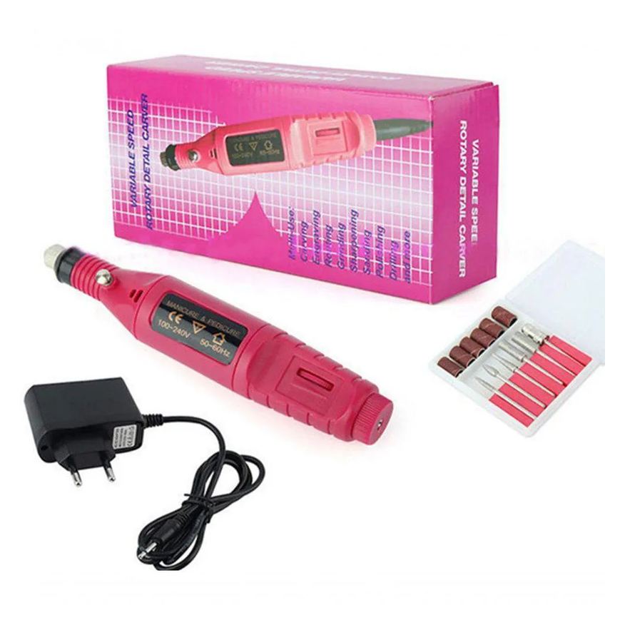 Mkb Lixa de Unha para Manicure Salao de Beleza Cor Rosa Diversos Acessorios