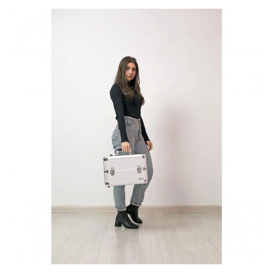 de Maleta Maquiagem Jacki Design - Prata