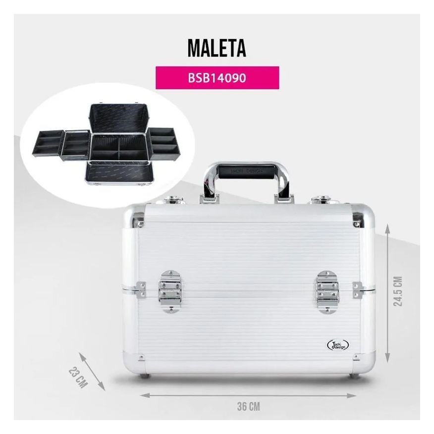 de Maleta Maquiagem Jacki Design - Prata