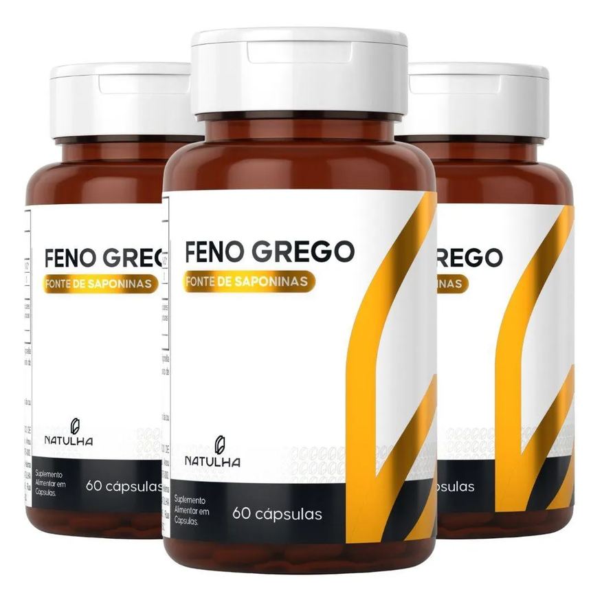 Natulha Kit 3X Extrato de Feno Grego 60 Capsulas