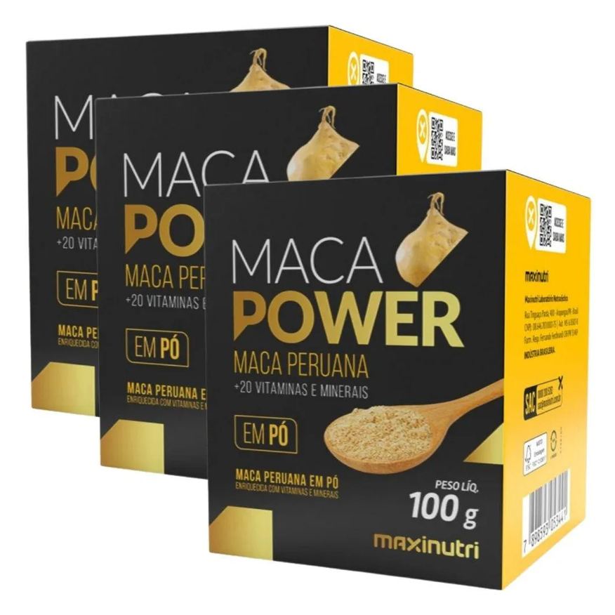 Maxinutri Kit 3X Maca Peruana Power + Vitaminas e Minerais 100g