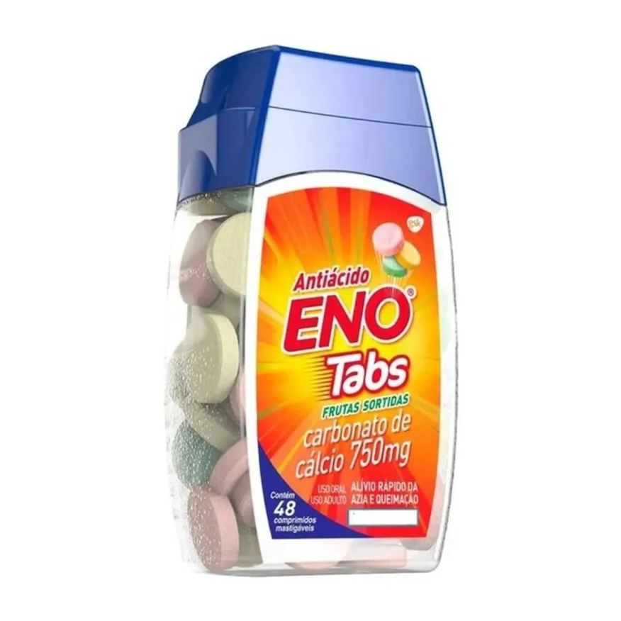 Haleon Eno Pastilhas Mastigáveis Sabor Frutas Sortidas - 48 Pastilhas