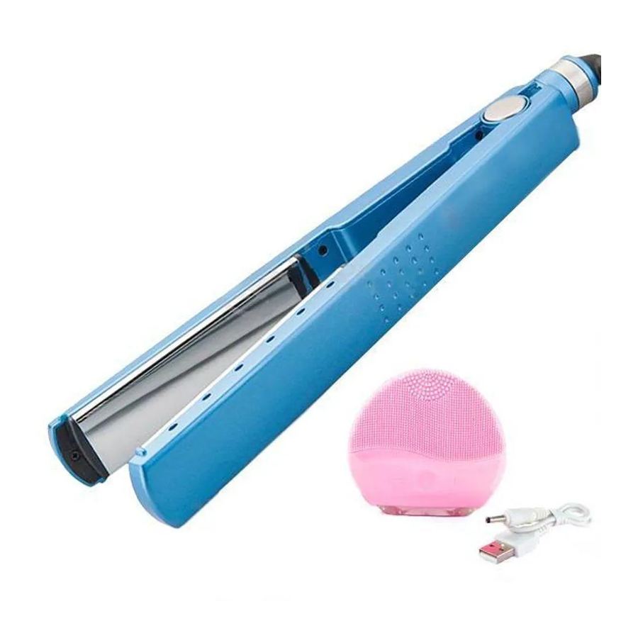 Smart Tech Kit 1 Prancha Nanotitanium + 1 Esponja Facial Rosa Bebê Nº8