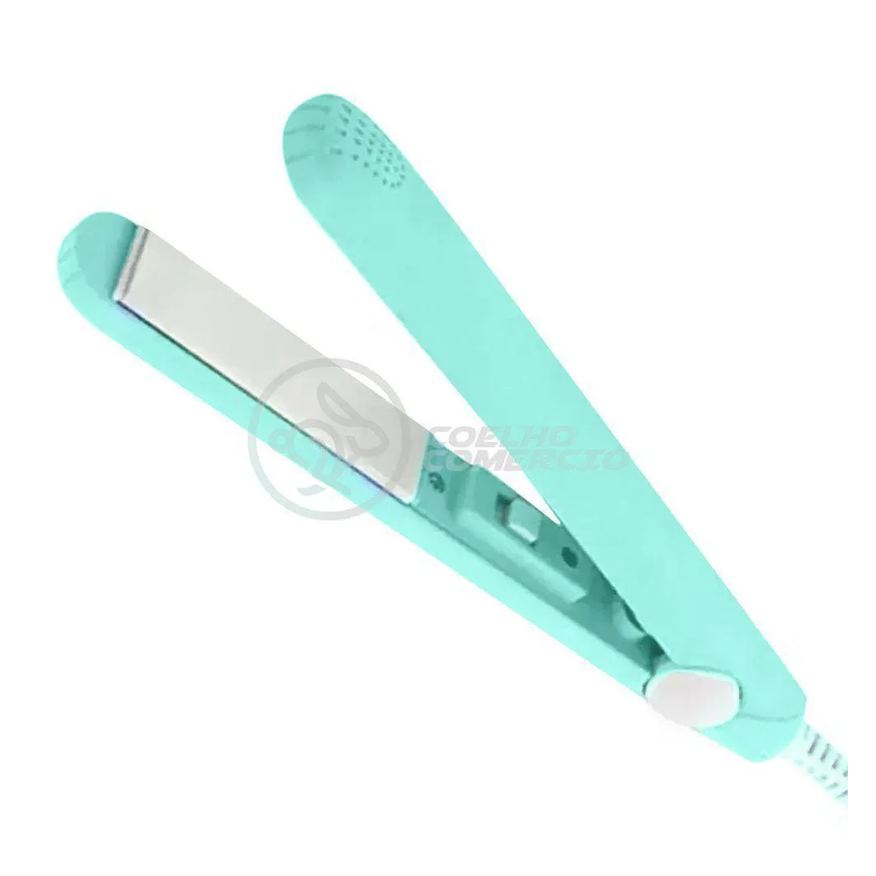 Smart Tech Mini Chapinha Prancha para Viagem 17Cm Bivolt 110|220V Azul