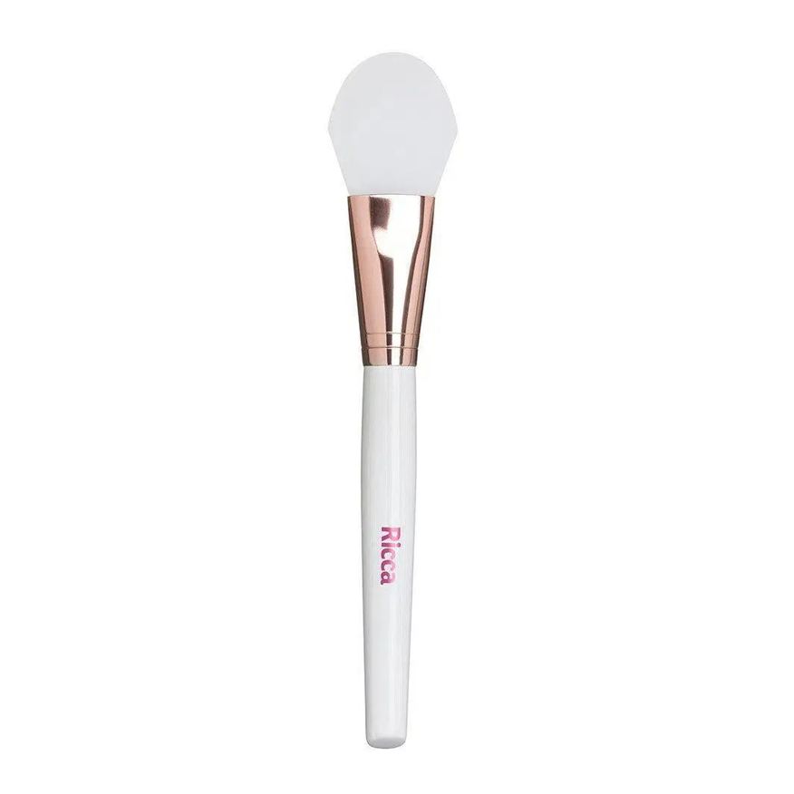 Ricca Pincel Rose Gold de Silicone para Bases e Máscaras