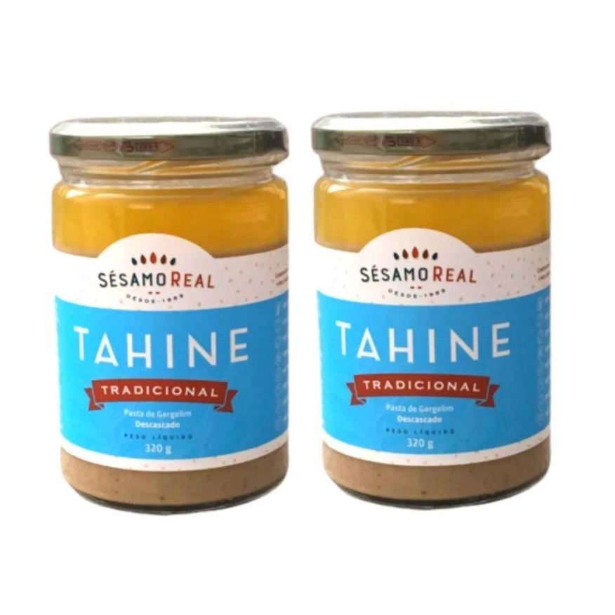 Sésamo Real Tahine Pasta de Gergelim Vegano 320g 2 Potes