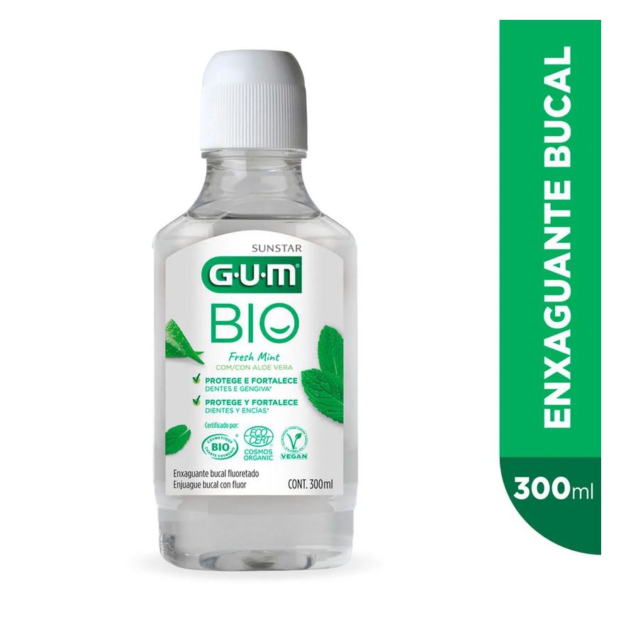 GUM Enxaguante Bucal Bio Fresh Mint Hortelã 300ml