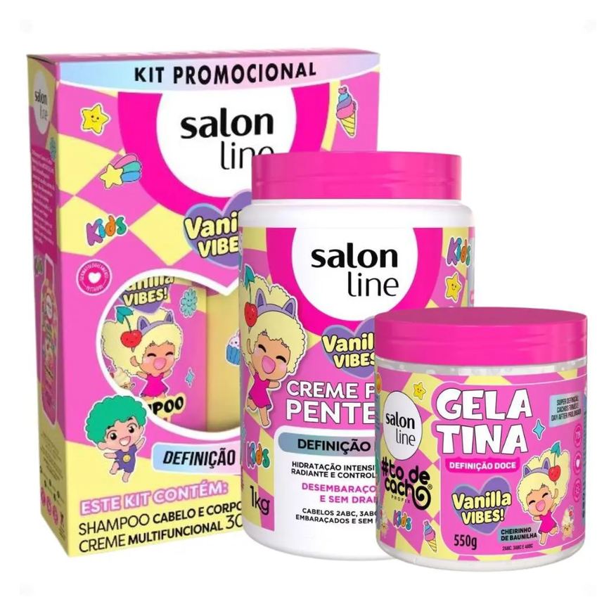 Salon Line Kit Kids Vanilla Vibes! Definição Doce Completo