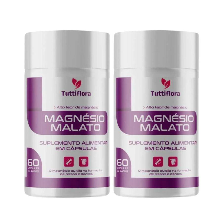 Nataly Kit 2x Magnésio Malato 60 Cápsulas Tuttiflora