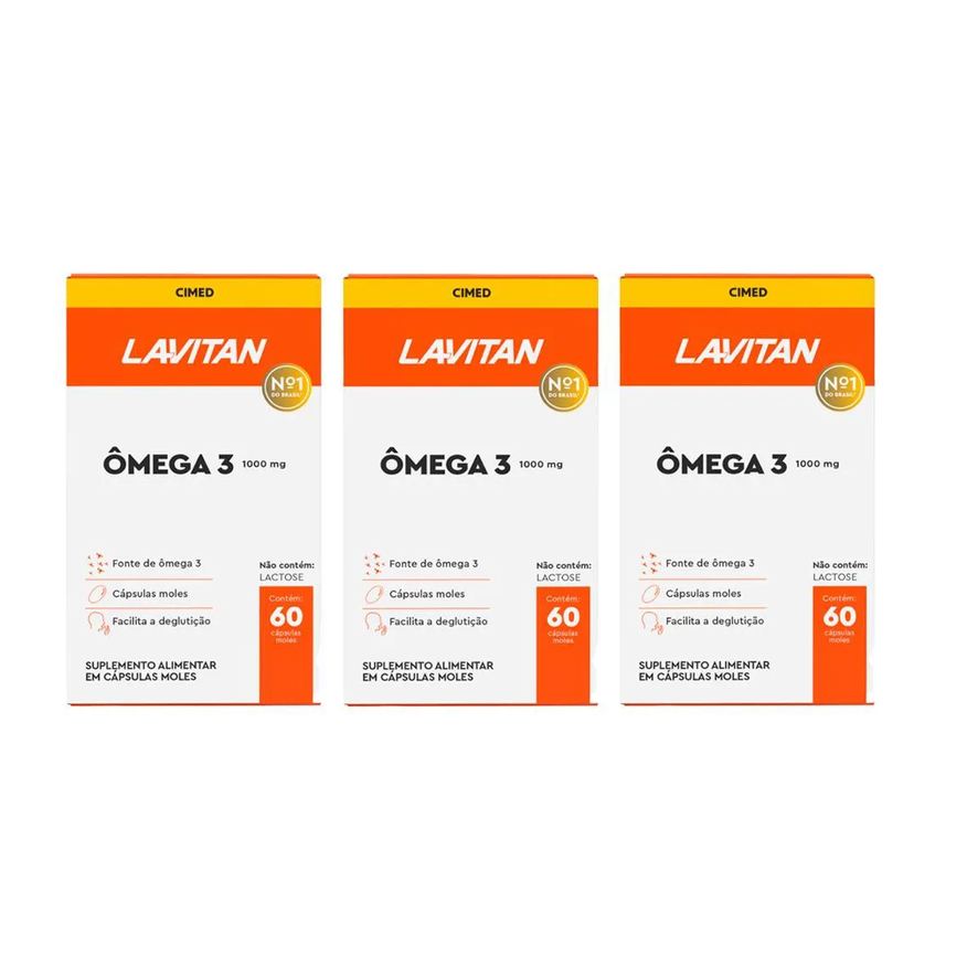 Cimed Kit 3 Lavitan Ômega 3 1000mg - 60 Cápsulas