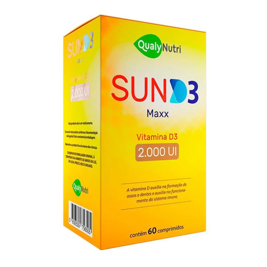 Qualynutri Sun D3 Maxx com 60 comprimidos