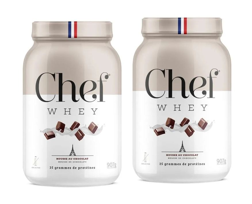 Chef Whey Combo 2 Whey Zero Lactose 907g Mousse de Chocolate